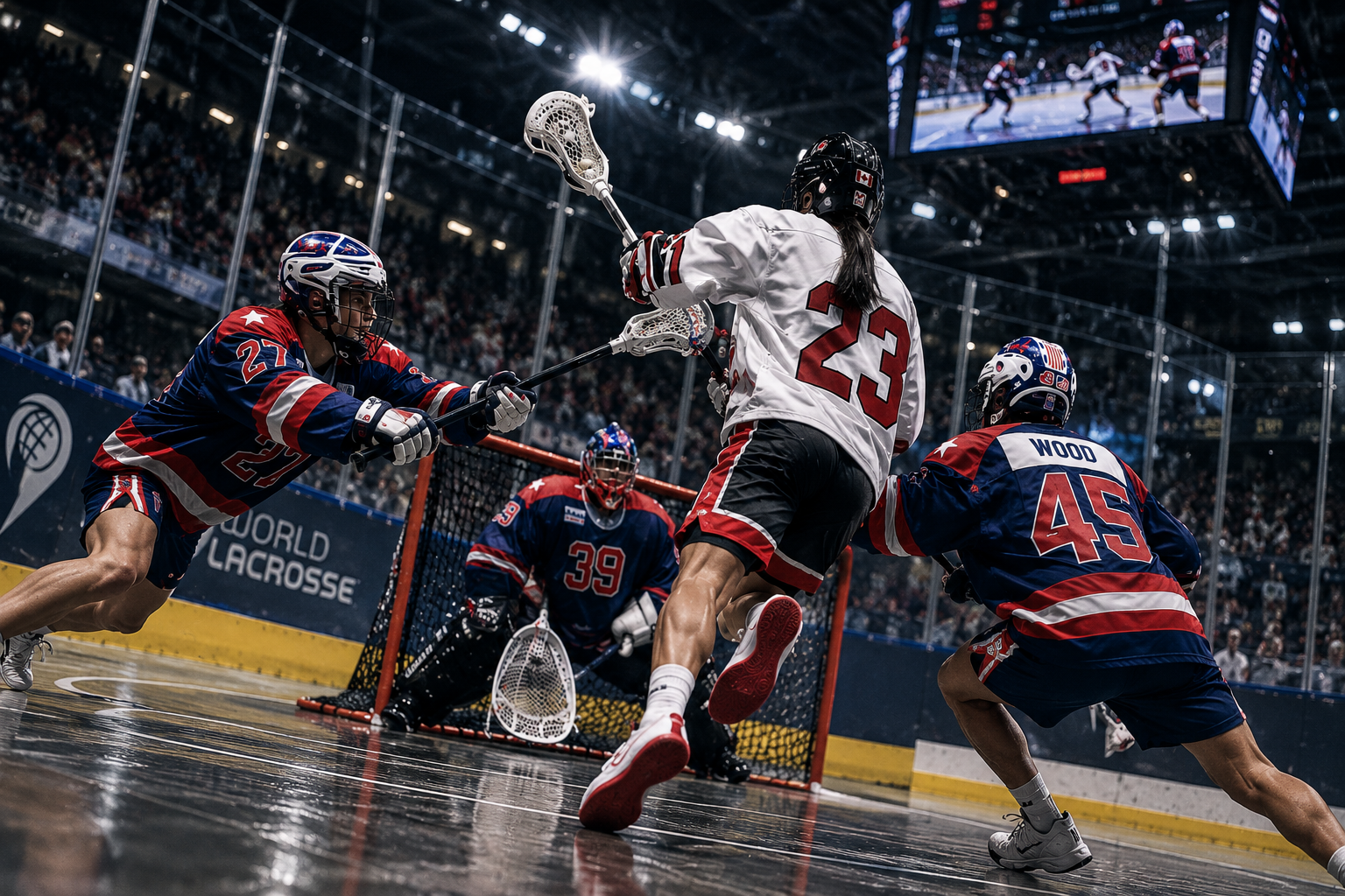High action box lacrosse showdown